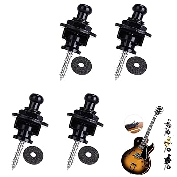 Amazon | JnTech 4個セット ギター ストラップロックピン 金属製